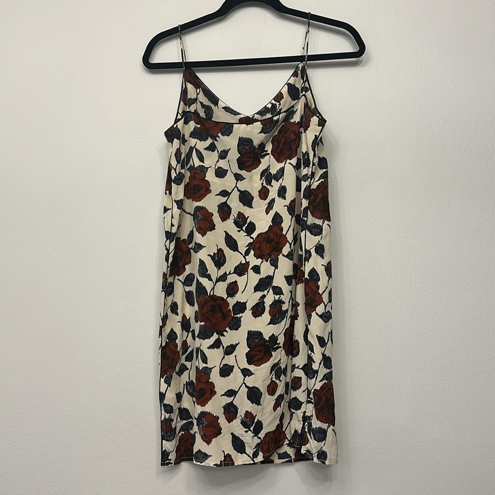 Ganni 100% silk slip dress in brick rose size 40 - Picture 4 of 7